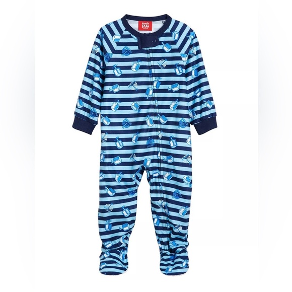 NWT Family Pajamas 
Matching Baby Hanukkah Footie One-Piece - Picture 1 of 1